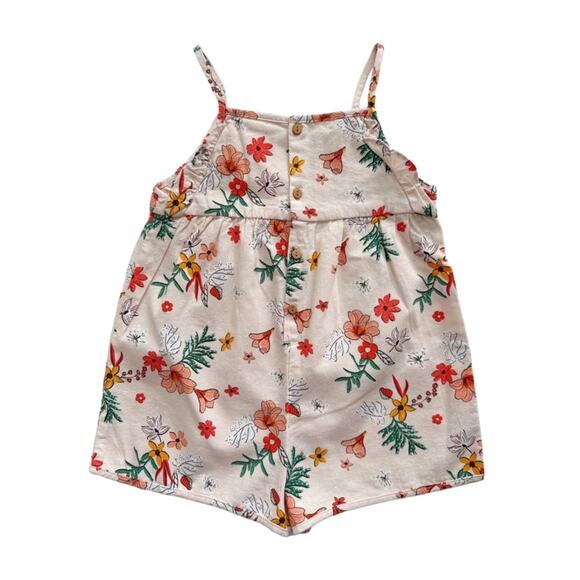 Zara Floral Tank Romper Size 3-4y - Picture 3 of 4